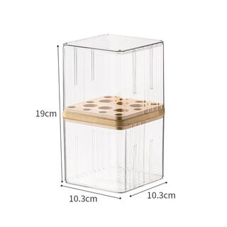 Fantasy makeup brush storage box with cover dust-proof desktop storage rack powder puff makeup cotton storage lipstick rack brush storage tube makeup brush storage box