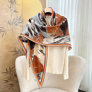 Oil painting color 2025 winter new large size pure wool triangle scarf csqy fantasy color realm shawl jd gift box fantasy color realm wool shawl