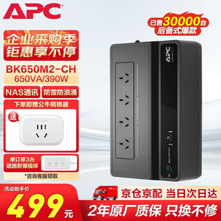 APC施耐德BK650M2-CH ups不间断电源390W/650VA nas电脑网络设备停电应急备用ups电源电池