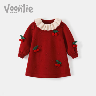 Fanhunting girls' dress, autumn and winter style children's princess dress, little girl's baby's one-year-old dress birthday, new year's greetings