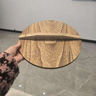 Yusenyi sanshu sanshen 2428cm pot lid universal transparent glass lid household fir tempered lid 24cm wooden lid