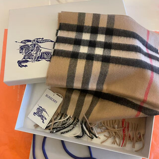 Burberry burberry classic plaid cashmere scarf unisex khaki new year's day khaki 168*30cm