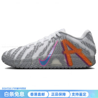 Nike (nike) ja 3 morant three generations versatile and comfortable basketball shoes for men and women gray/white/orange 38.5