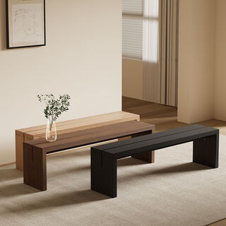 Cheese molecule bar stool solid wood nordic soft-packed solid wood bench household dining table bench long bench bench entry door shoe changing stool bed end pine black 42cm 50*32*