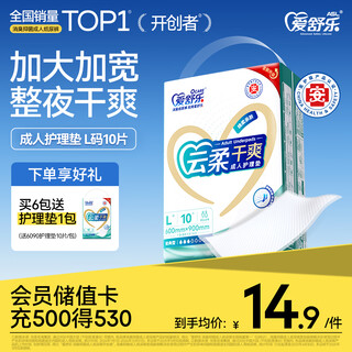 Ashule adult care pad l10 pieces (size 60*90cm) yunrou dry and dry diaper pad for the elderly maternity puerperal pad