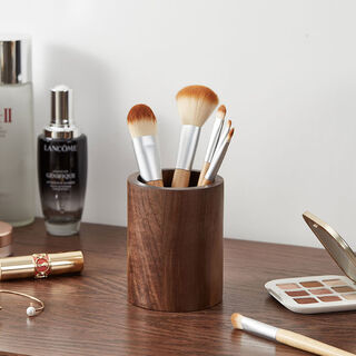 Yusenyi wooden brush bucket eyeshadow brush storage tube brush storage bucket desktop product storage box wooden storage tube