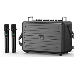 The sound of the forest s2 outdoor guitar electric blowpipe saxophone musical instrument audio karaoke wireless classic black (playing and singing version)