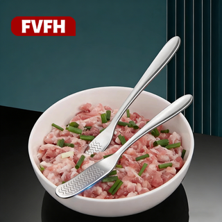 Fvfh316l stainless steel dumpling digging spoon household dumpling artifact wonton special tool stuffing shovel plate stuffing picking spoon stainless steel stuffing spoon - 1 pack no sliding when digging stuffing