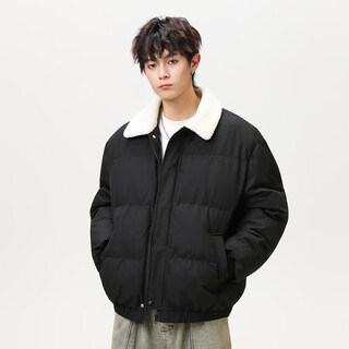 Vuug outdoor winter clothing functional wind cotton jacket men's american fashion trend cold-proof plus velvet jacket men black s