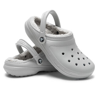 Crocs (crocs) classic warm cotton clog plus velvet clogs for men and women warm slippers outdoor indoor sandals m8w10