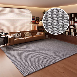 Yusenyi imitation sisal carpet bedroom living room anti-cat scratch studio bedside carpet simple rental bay window photo cream style gray 60 pieces 60x90cm
