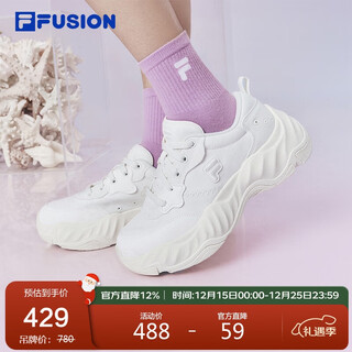 Fila fusion fila trendy brand women's shoes starfish 2nd generation thick-soled canvas shoes 2025 sports shoes for women