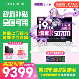 七彩虹隐星G16 Pro 2025旗舰新款16英寸 14代酷睿i9 RTX5070ti/5080/5060 P16游戏笔记本电脑高性能设计 G标配i9-13900HX32G1T 5070Ti 电竞独显