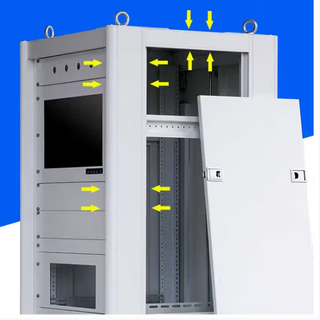 Test standard cabinet power amplifier cabinet comprehensive equipment aluminum alloy instrument cabinet 19-inch vehicle equipment without door network white 9016 without countertop 180x60x100cm