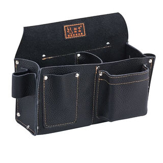 Ye yu nail pocket carpentry tool bag first layer cowhide waist bag type large capacity carpentry special bag cowhide waist bag tool bag black first layer cowhide double pocket model