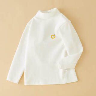 Xiaohongshu bottoming shirt children's category a half turtleneck baby long-sleeved t-shirt spring and autumn breathable 14001 white = category a pure cotton 130 cm