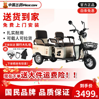 Flying pigeon electric tricycle small electric vehicle adult elderly home scooter electric tricycle ladies pick up children 1000w climbing model 23a long distance runner + battery life 140 miles