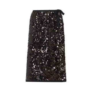 Prada fw25 light luxury women's nylon midi skirt nude & neutrals 20 | 40 it