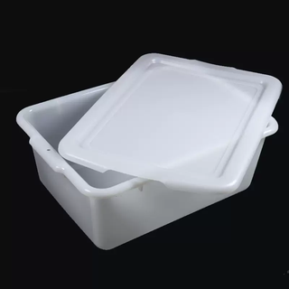 Yusenyi covered plastic water tank rectangular household bucket lobster water storage crab storage box aquaculture factory turnover box white new model 688 with cover (53x38x20) white new model 688 with cover (53x38x20)