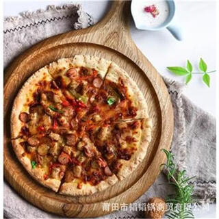 Fantasy zebra wood bread board pizza plate solid wood unpainted cutting board western food wooden tray with handle round small chopping board round