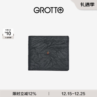 Gele classic sheepskin short wallet handmade genuine leather multi-slot card holder card bag couple christmas gift classic black (little boy)