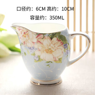 He jiagong sugar bowl bone china european style set and accessories ice blue heart-milk bowl