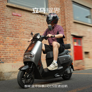 Lima electric motorcycle shines in the world, speed 55km/h - battery life 73km, chaowei 72v graphene battery battery, long battery life, smart app electric vehicle, polar gray