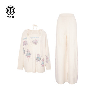 Tch knitted suit for women 25 years autumn and winter fashion hot diamond slimming temperament gentle style elegant style suspender three-piece set beige m 100-120jin jin is equal to 0.5 kg