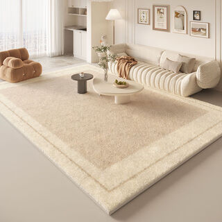 Pupan winter minimalist style living room carpet thickened plush coffee table blanket cream style bedroom floor mat no-wash and wipeable sheshi-a high-density hydrophobic imitation cashmere 120cm*160cm