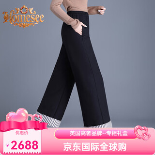 Homesee international light luxury high-end down pants down cotton mom fashion thickened outerwear cotton pants women's style high waist warm black m recommended 80-100jin jin is equal to 0.5 kg