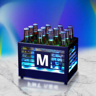 Fantasy bar luminous ice bucket ice pattern ingot bucket v beer frame champagne bucket e transparent beer bucket internet celebrity ice bucket