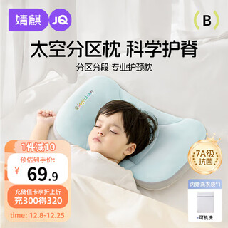 Joyncleon baby pillow partitioned baby pillow neck protector artifact for children over 6 months old 1-3 years old blue jzt191221