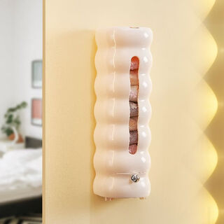 Paoyan original magnetic opening lid underwear storage box wall-mounted bedroom punch-free dustproof socks underwear storage box cream color