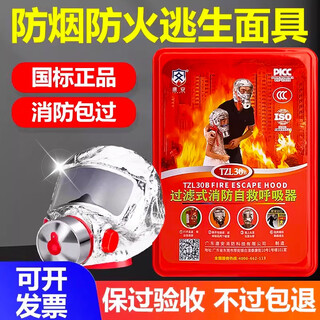 Gas mask full face fire escape household fire and smoke mask filter type fire self-rescue respirator upgrade package for a family of three 2 fire masks + 1 children's mask + 1.215