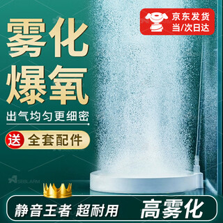 Aseblarm纳米气盘鱼缸氧气盘增氧雾化细化器气泡石细化气泡增加溶氧 纳米绵密爆氧5cm-送配件-不带气泵
