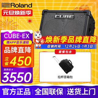 Roland speaker audio cube street ex guitar playing and singing outdoor live broadcast internal recording portable road show stage performance ex speaker + trolley speaker bag