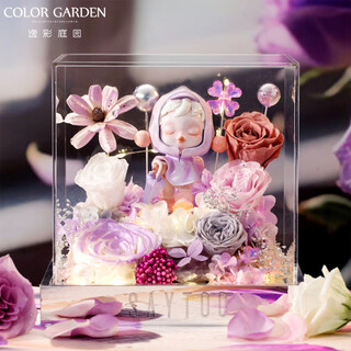Genuine bubble mart temperature series preserved flower gift box rose chinese valentine's day birthday gift for girls genuine bubble mart temperature series built-in atmosphere light for free aromatherapy on rainy days