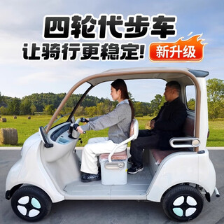 Qixun 26 new four-wheel electric vehicle convertible new energy sightseeing scooter for home daily commuting semi-enclosed old manle lithium battery version 60v60a lithium battery life 60 kilometers