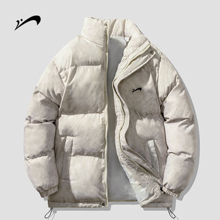 Guirenniao down cotton jacket men's winter cotton jacket jacket men's cotton coat couple style thickened bread jacket gray m