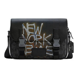 Coach x basquiat joint model track 27 classic presbyopia graffiti flip leather shoulder crossbody bag default basic package (bag + dust bag)