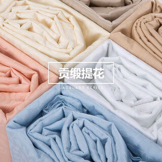 Yusenyi jacquard fitted sheet single piece 1.51.8m children's mattress protector 240x260cm bed sheet suitable for 1.8m bed bloom-papayawhip