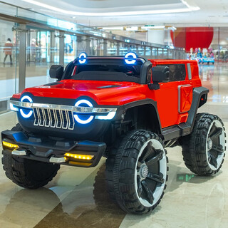 He jiagong tank 300 children's electric car four-wheel off-road car remote control children's baby toy car can sit adult stroller medium top with red/remote control/swing/early education bluetooth/silent soft wheel/soft seat/four drive