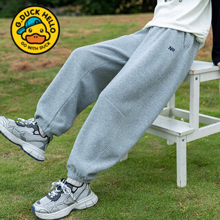 G.duck little yellow duck girls baseball uniform spring and autumn new style tops gray sweatpants 140 cm