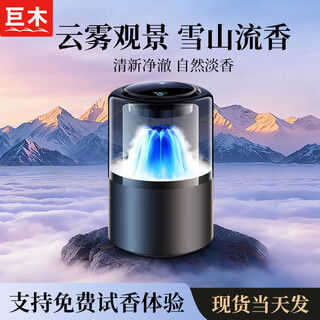 Giant wood car aromatherapy 2025 new long-lasting fragrance atomizer automatically sprays fragrance, high-end light fragrance, long-lasting fragrance ornaments, ai intelligent battery life model, snow fog forest + blue ocean, a total of 2 fragrance boxes