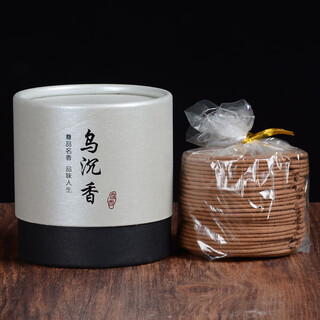 Shantou lincun natural old sandalwood 48 discs household buddha deodorant ring incense black chen 4 o'clock_48 single discs