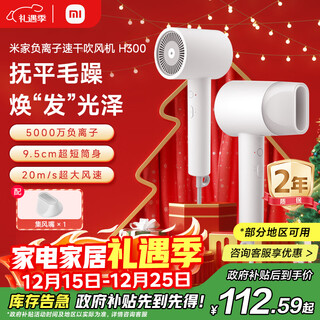 Mijia xiaomi hair dryer quick-drying hair dryer negative ion hair care h300 new year’s christmas gift birthday gift recommendation for girlfriend home student dormitory