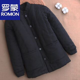 Luo meng cotton handmade cotton jacket men's thickened warm home jacket middle-aged and elderly cotton clothes liner liner winter black l recommended 90-105 jin jin equals 0.5 kg
