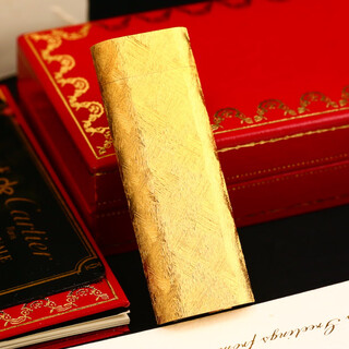 Cartier (cartier) second-hand 95 new cartier cartier inflatable lighter gold-plated silver file pattern long cylinder men's accessories luxury gift collection gold-plated file pattern original box 251018019