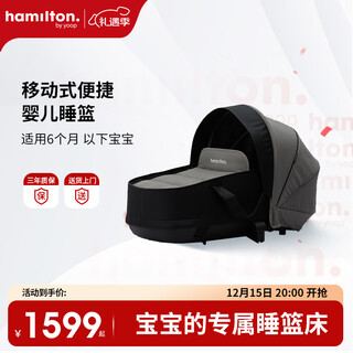 Hamilton infant carrycot mobile newborn crib portable basket adapted to stroller gray