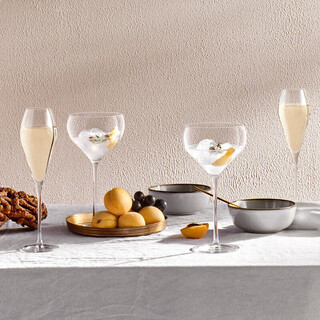 Fantasy non-lead crystal glass stemware 860ml set of 2 pieces